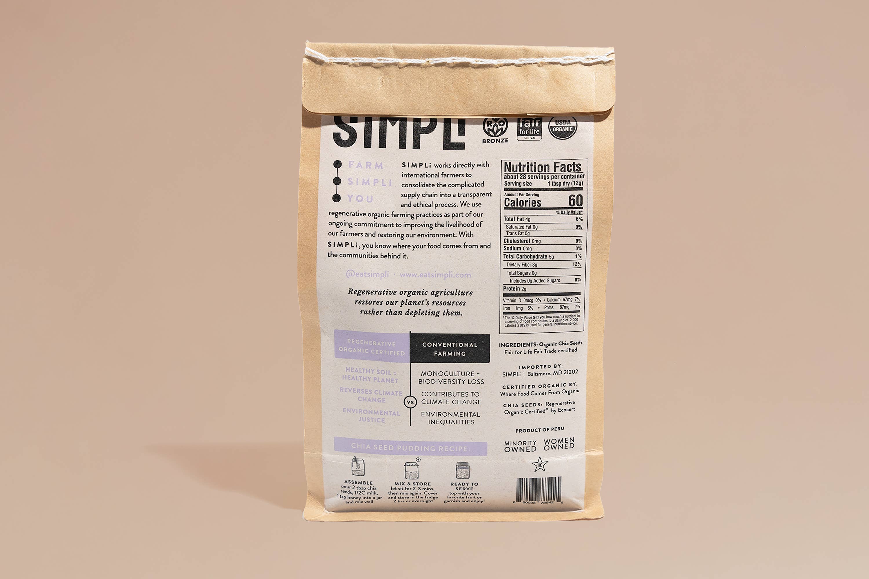 SIMPLi - Wholesale Protein/Superfood Powder - SIMPLi Regenerative Organic Chia Seeds1