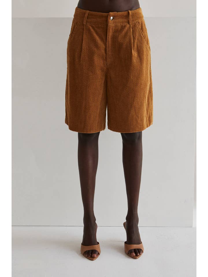 CAMEL CP7643 - Myrtle Corduroy Bermuda Shorts for wholesale on Faire