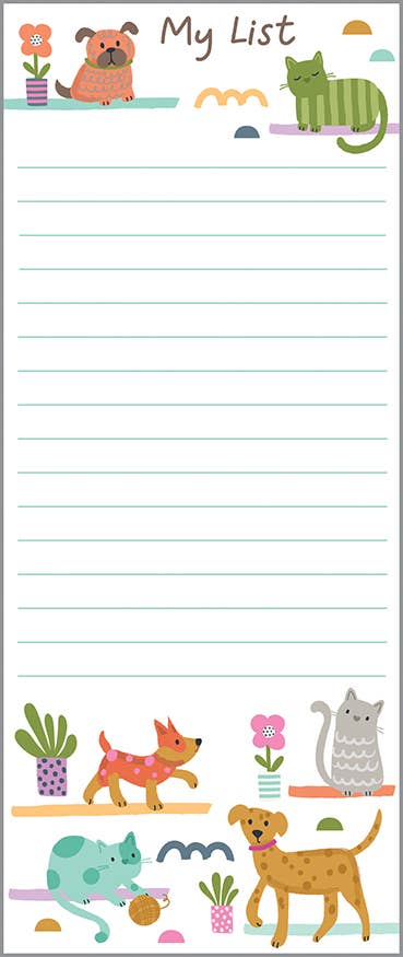 GINA B DESIGNS - Wholesale Notepad - List Pad - Cats and Dogs1