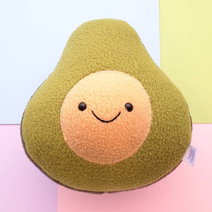 Happy Avocado Plushie for wholesale by These Things