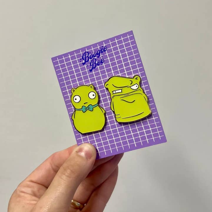 Nightlight Enamel Pin Set (glow in the dark) for wholesale by Boogie Bee