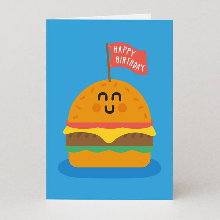 Burger Birthday Cards | Kids Birthday Card | Greeting Cards
for wholesale by Studio Boketto