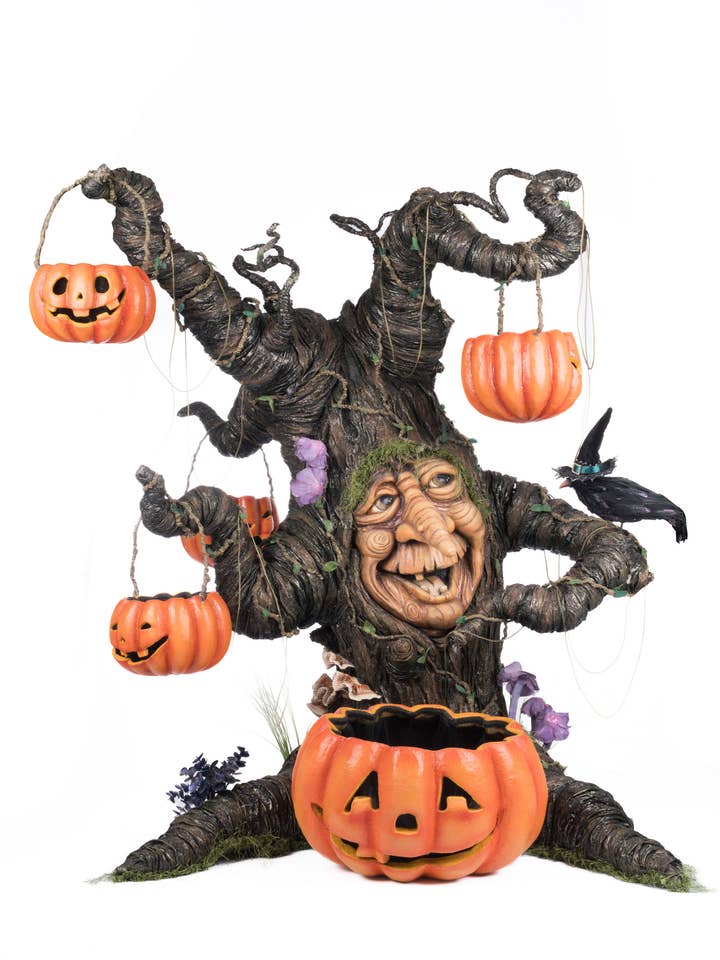Witching Willow Tree with Jack O Lanterns for wholesale by Katherine's Collection