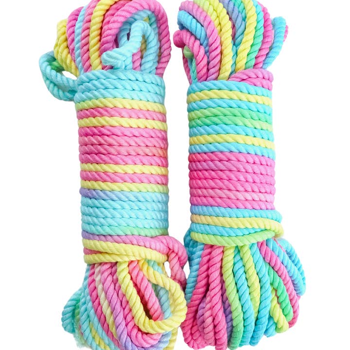 SILK BAMBOO SHIBARI ROPE - PASTEL RAINBOW and other Purchase Wholesale lollies au. Free Returns & Net 60 Terms on Faire trending on Faire.
