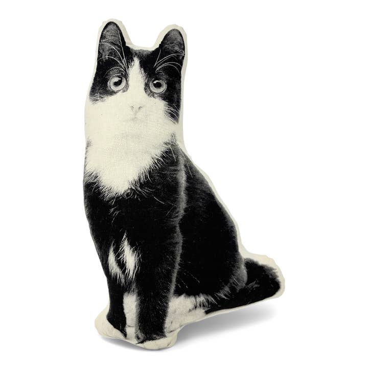 Black and White Kitten Pillow for wholesale by Broderpress