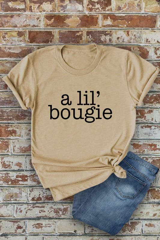 Top Avenue - Wholesale T-shirt met print - Dames - A Lil' Bougie, uniseks T-shirt met ronde hals5