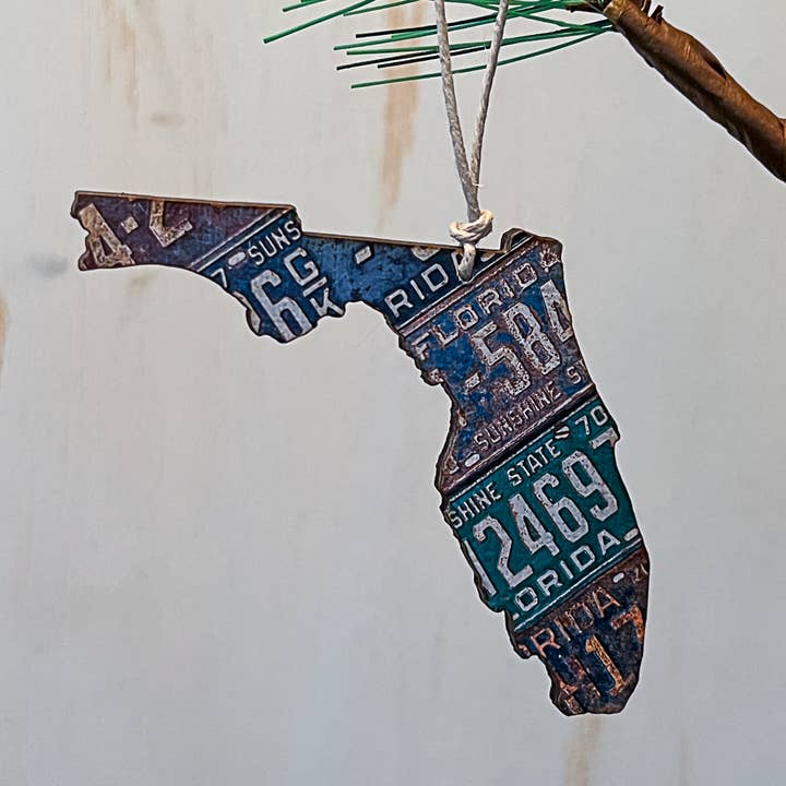 Ornement ou Aimant Plaque d'Immatriculation Vintage de Floride pour la vente par Juniper & Spruce