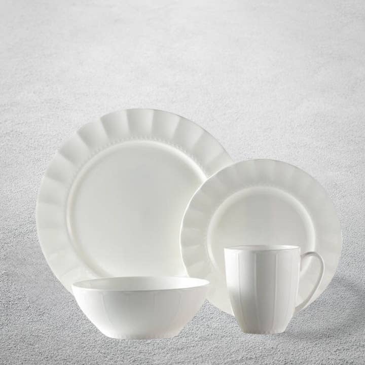 Kadra Kitchenware - Wholesale Dinnerware Set - Maison Neuve Symphony 16 Pc Bone China Dinner Set