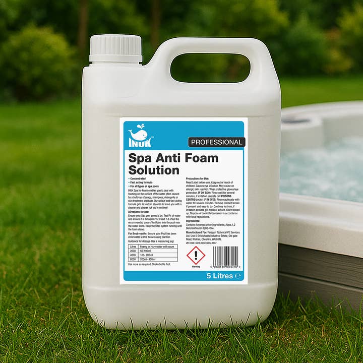 Inuk Professional Spa Pool Antifoam 5L for wholesale by INUK