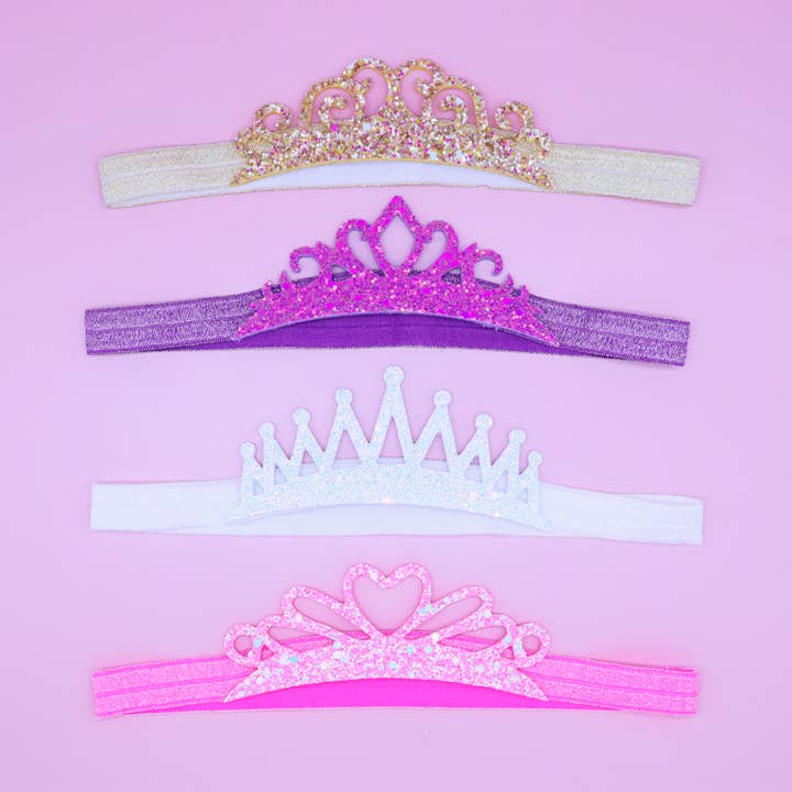 Frog Sac - Wholesale Tiara - Kids - Stretch Glitter Princess Tiara Headbands18