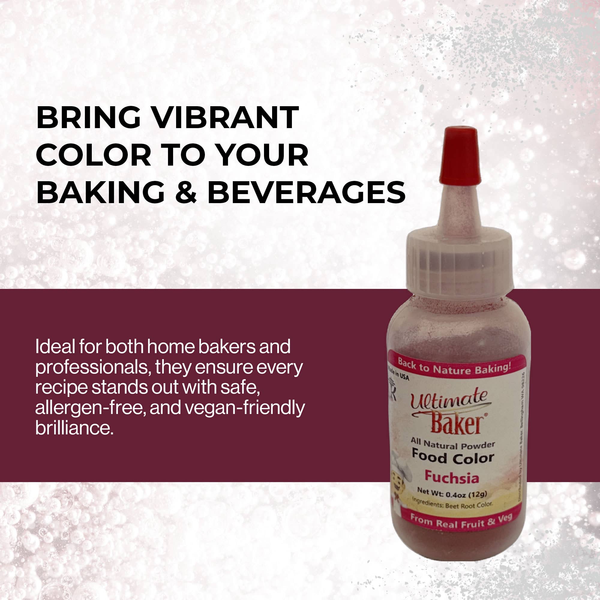 Ultimate Baker - Wholesale Decoratieset voor cake - Ultimate Baker Natural Fuchsia Voedingskleur (1x12g)6