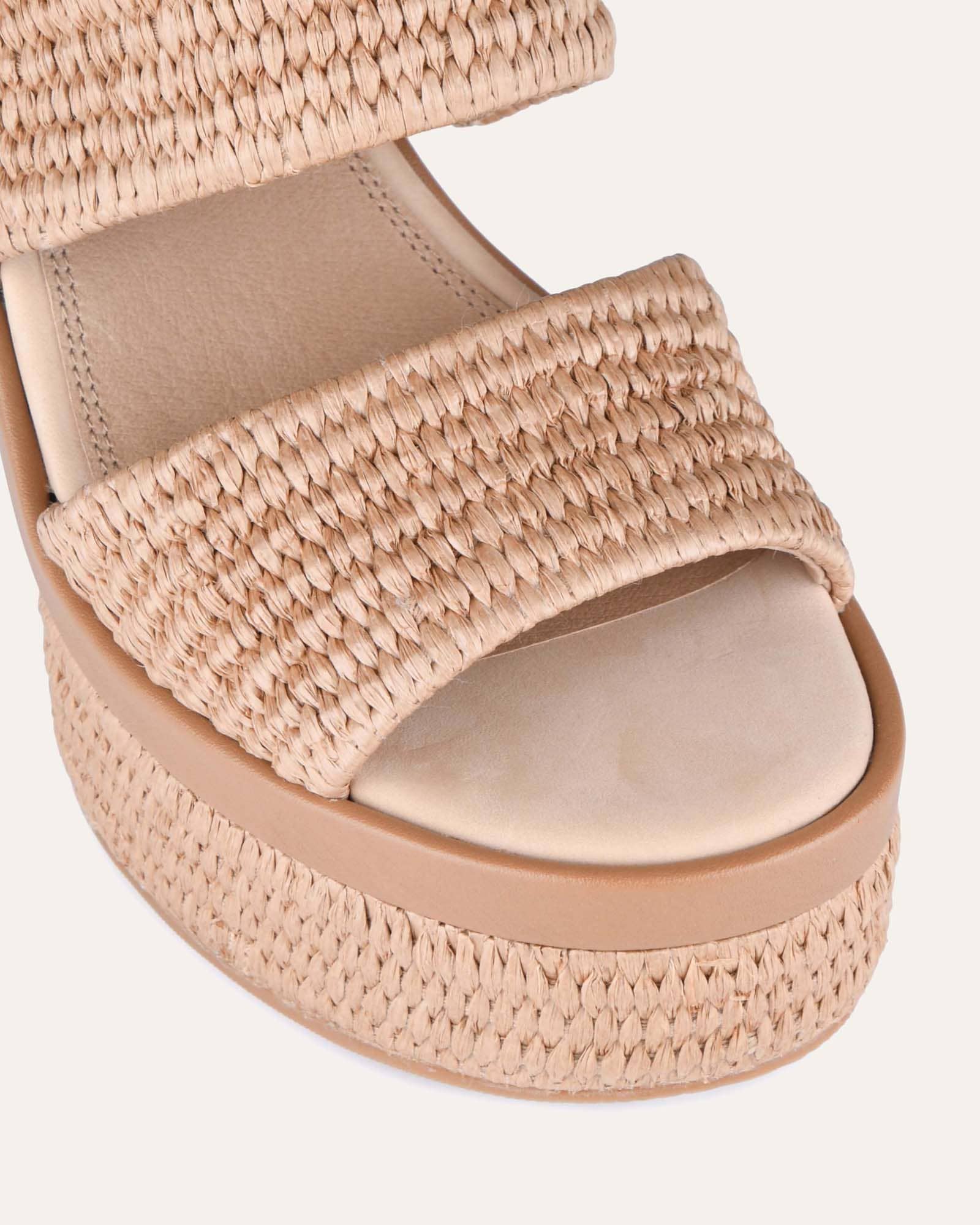 Steraraffia - Wholesale Platform Heels - Women's - Tazirit Raffia Platform Heels – Handwoven Block Heel Sandals1