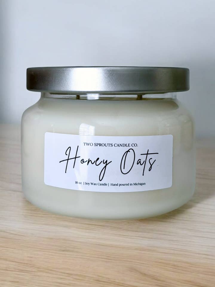 Vela de Avena y Miel 10oz para venta al por mayor de Two Sprouts Candle Co