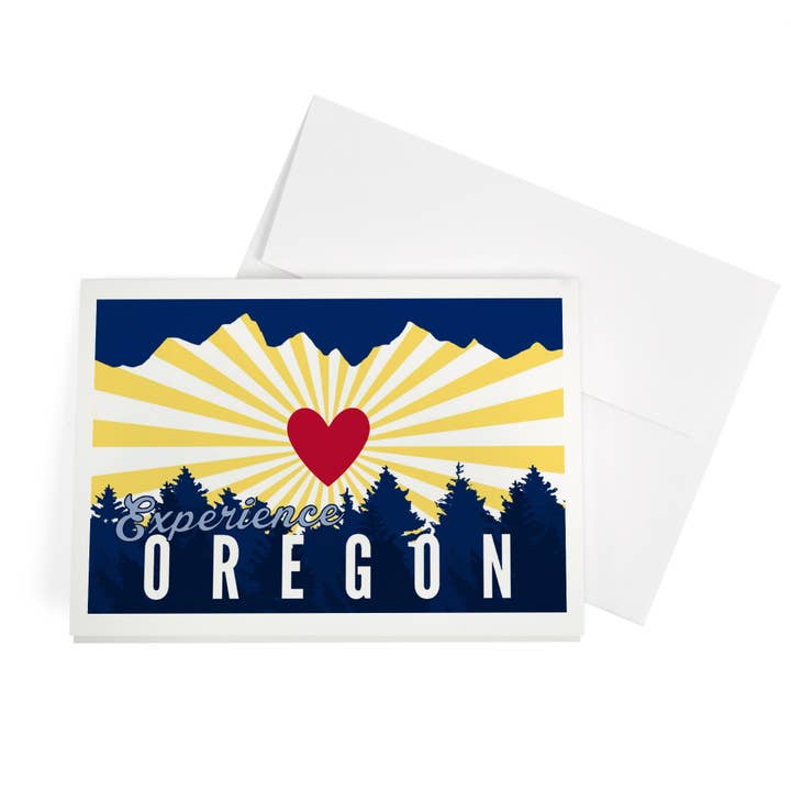 GREETING CARD Oregon, Experience, Heart Mountains for wholesale by Lantern Press