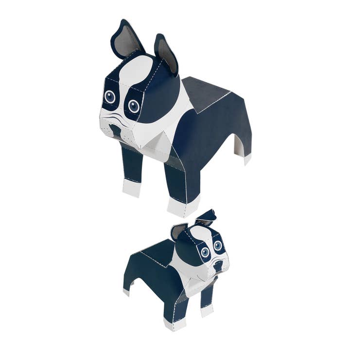 Maxi Boston Terrier Paper Toys for wholesale by pukaca