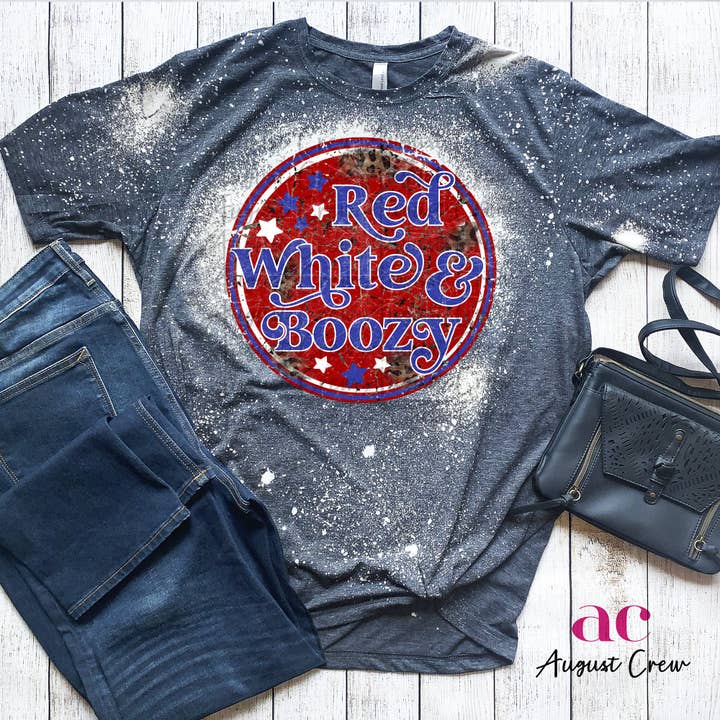 Red White & Boozy | Shirt for wholesale by August Crew