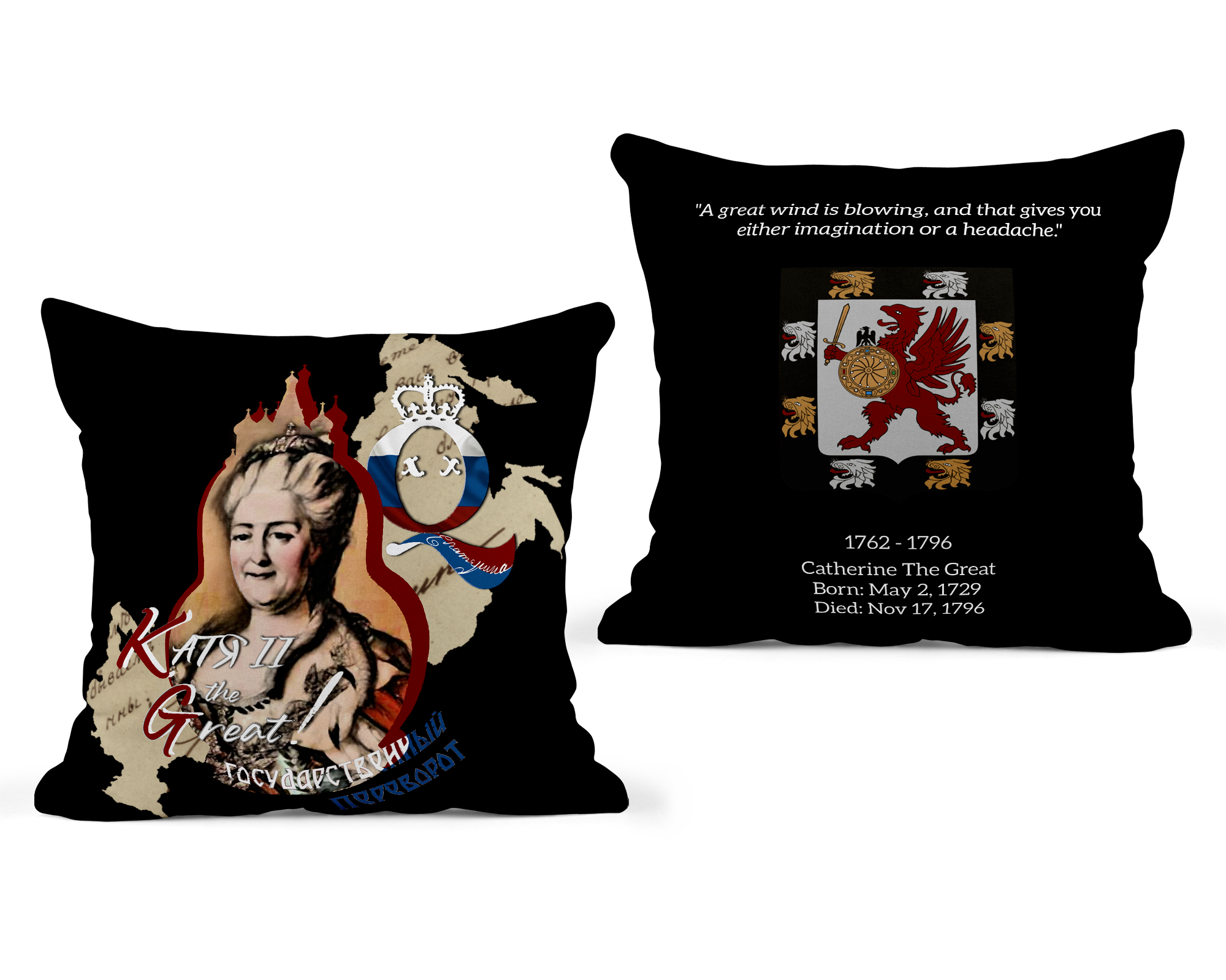 Dead Queens Style - Vente Housse de coussin - Housse de coussin Catherine la Grande4