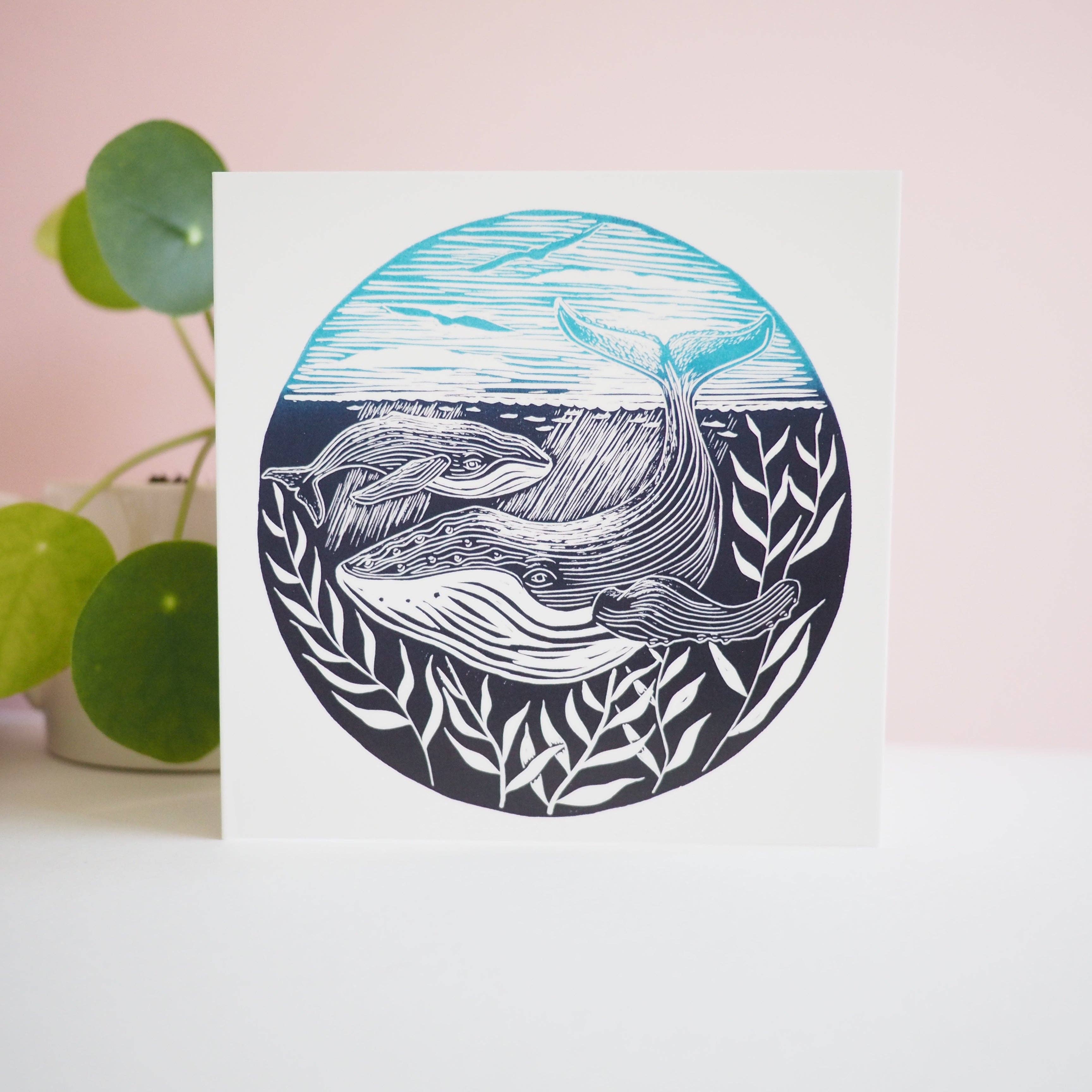 The Black Pug Press – wholesale Everyday greeting card – Humpback Whale Greetings Card1