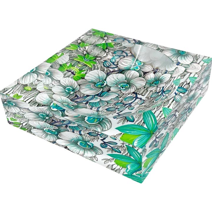 Orkidé Phalaenopsis Robins Egg Akryl Slik Opbevaringsskål for engroshandel hos Nicolette Mayer Collection