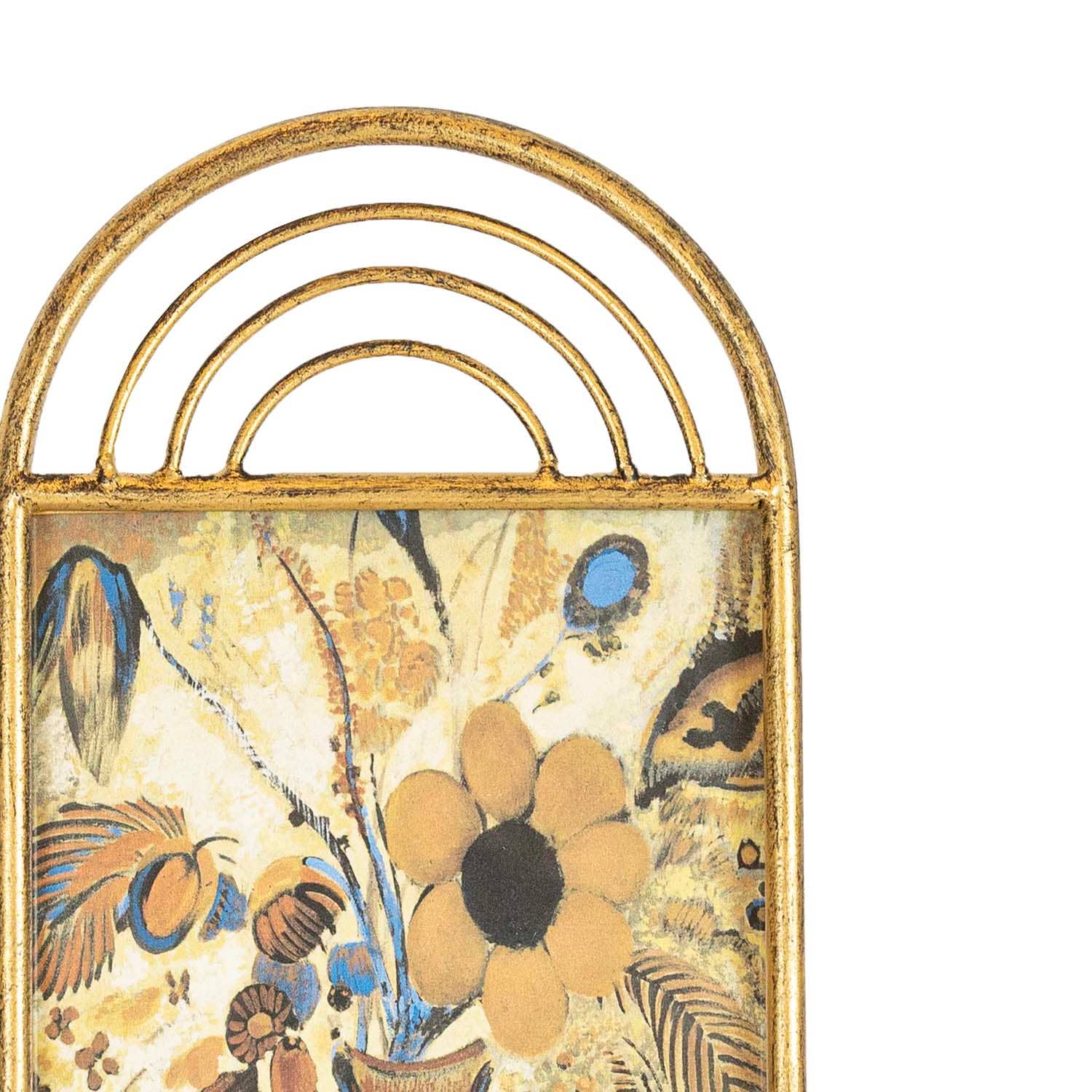 Foreside Home & Garden - Wholesale Picture Frame - Faye 5x7 Photo Brass Arched Picture Frame Metal2