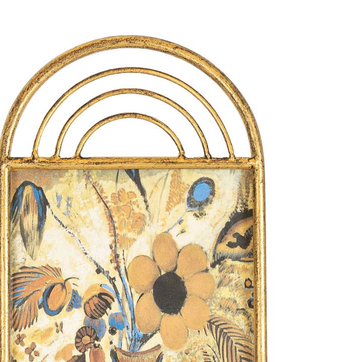 Foreside Home & Garden - Wholesale Picture Frame - Faye 5x7 Photo Brass Arched Picture Frame Metal2