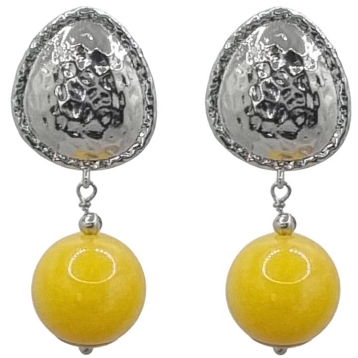 PearlGem Designs - Wholesale Dangle earrings - Emily Gold or Platium plated Gemstone Stud Earrings17