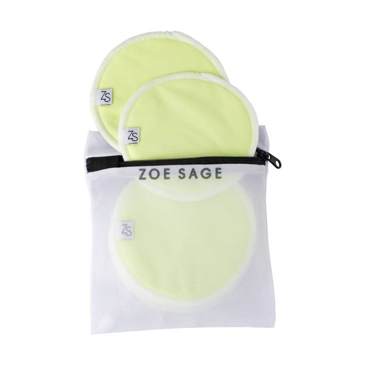 Zoe Sage - Wholesale Nursing pillow/pad – Maternity - Washable Bamboo Nursing Pads (8pk) - Green Mist3