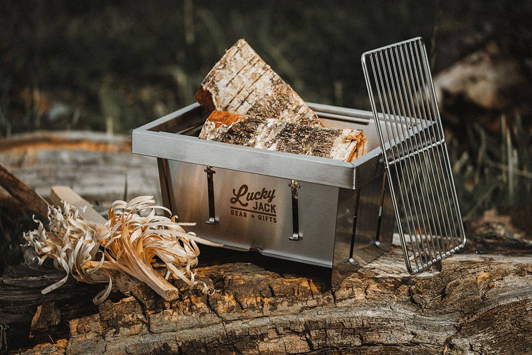 Lucky Jack - Wholesale Outdoor Grill Tools - Solo Grill, Flat-pack Camp Stove (10 pk.), Lifestyle5