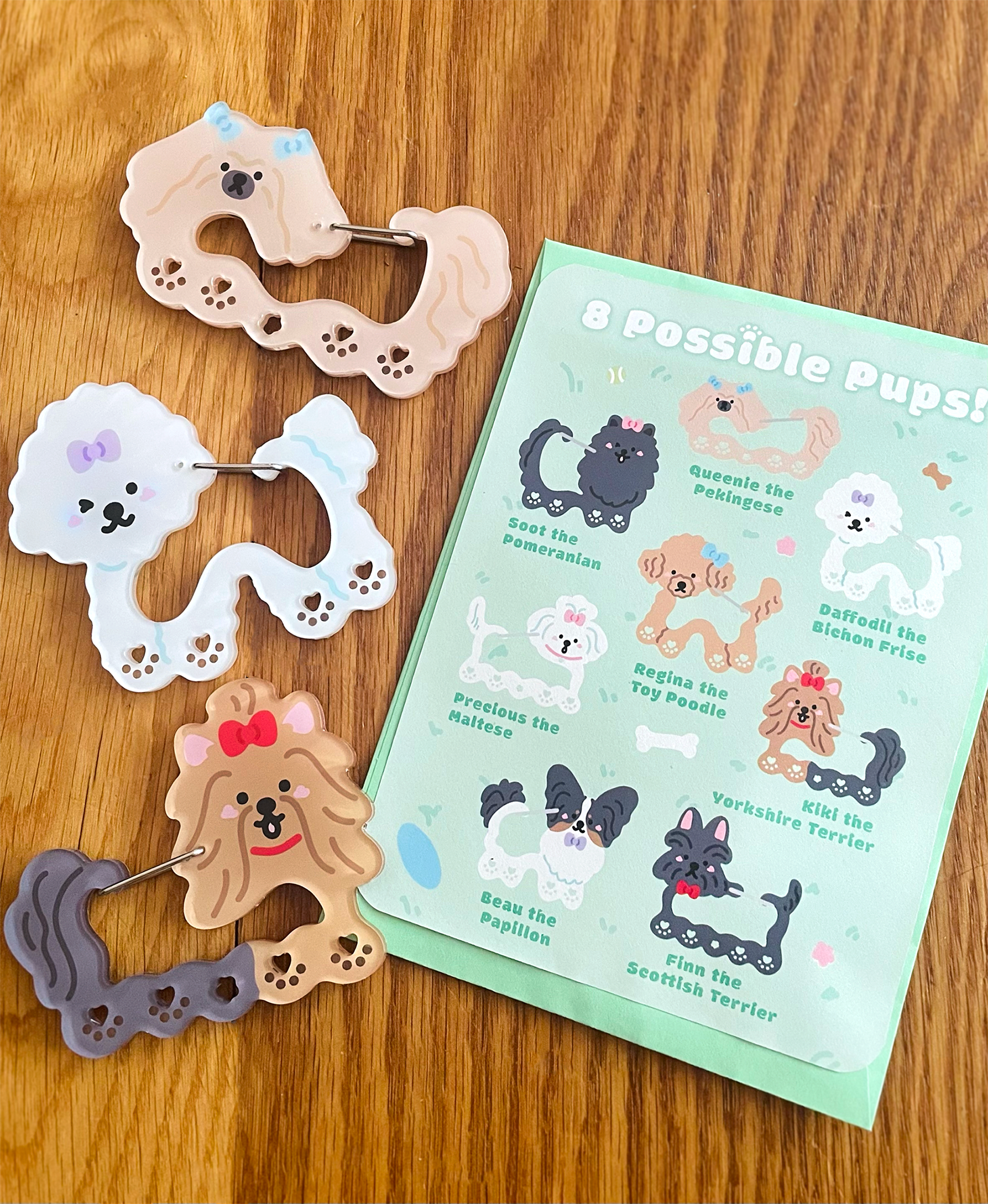 Cambrasine - Wholesale Keychain - Women's - Puppy Pal Acrylic Carabiner2