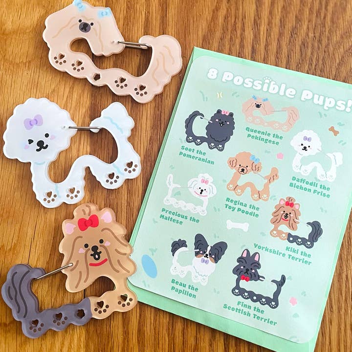 Cambrasine - Wholesale Keychain - Women's - Puppy Pal Acrylic Carabiner2