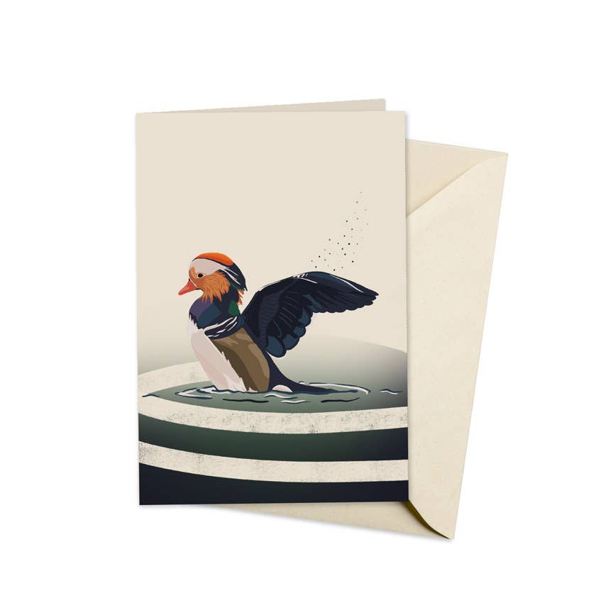 Oh Bear Studio - Wholesale Everyday Greeting Card - Dashing Duck - A6 Map0