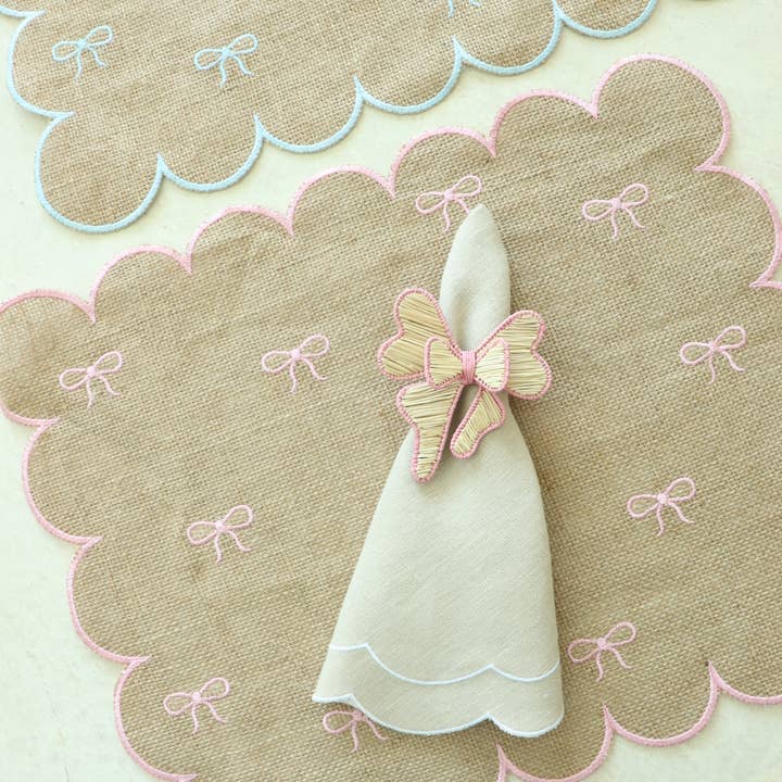 Rectangular Mini Bows Placemats for wholesale by Klatso