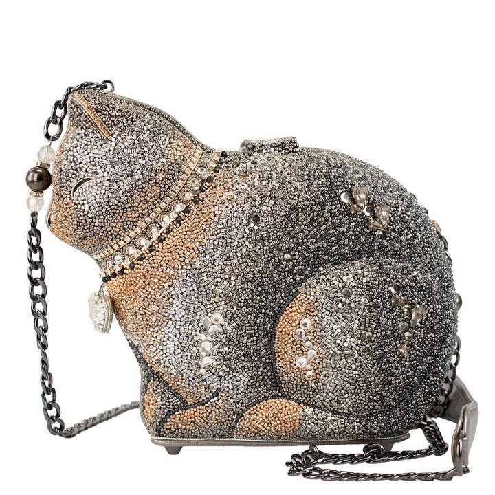 Couture Kat Kralen Feline Schoudertas voor wholesale door Mary Frances Accessories
