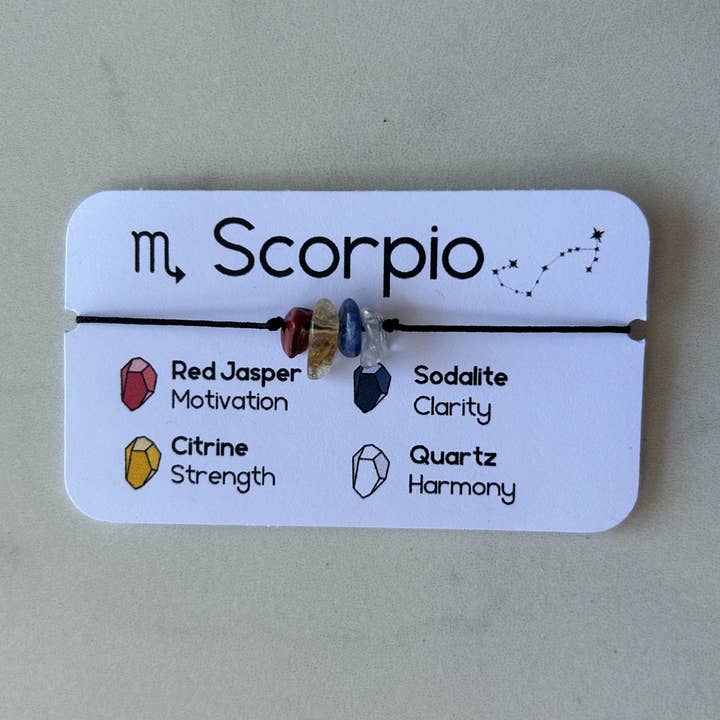Scorpio Adjustable Crystal Bracelet for wholesale by KGandThat