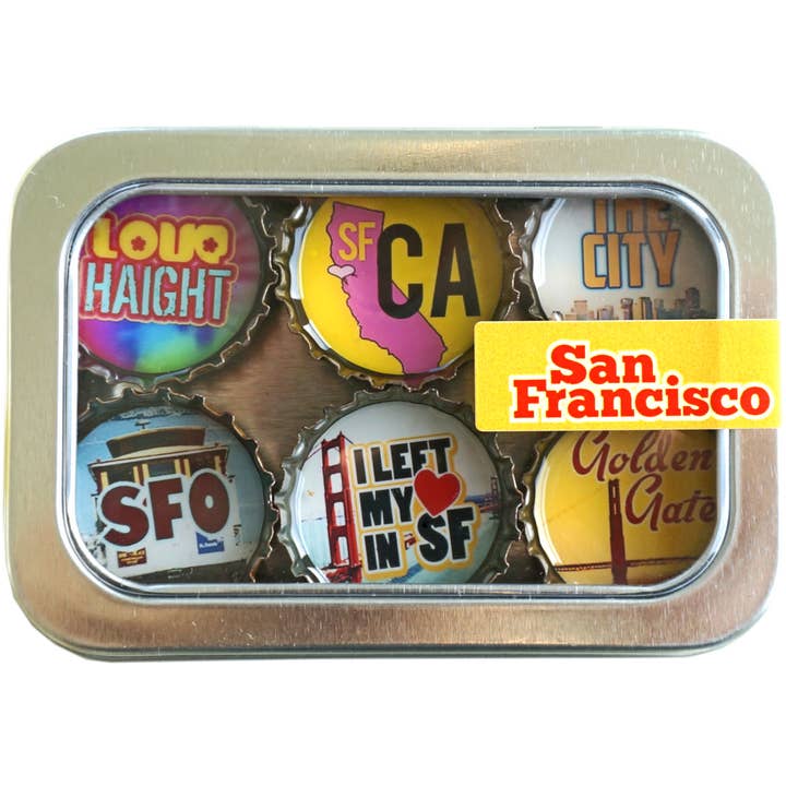 San Francisco Magnet - Six Pack for wholesale by Kate's Magnets
