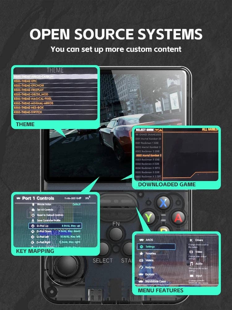 Infinite Basics – wholesale Electronic toy – Child & baby – RetroRush Ultimate Retro Handheld Gaming Console – 128GB Pocket Arcade, Hi-Res Screen, 20k Games!6