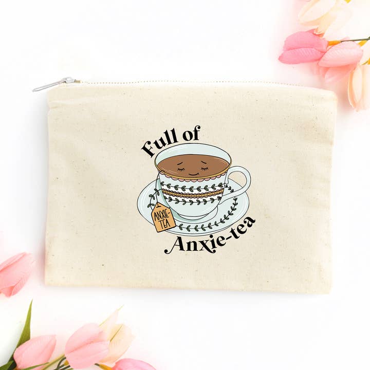 Anxiety Cosmetic Bag, Pencil Case, Makeup Bag, Toiletry Bag for wholesale by Remember November, Inc