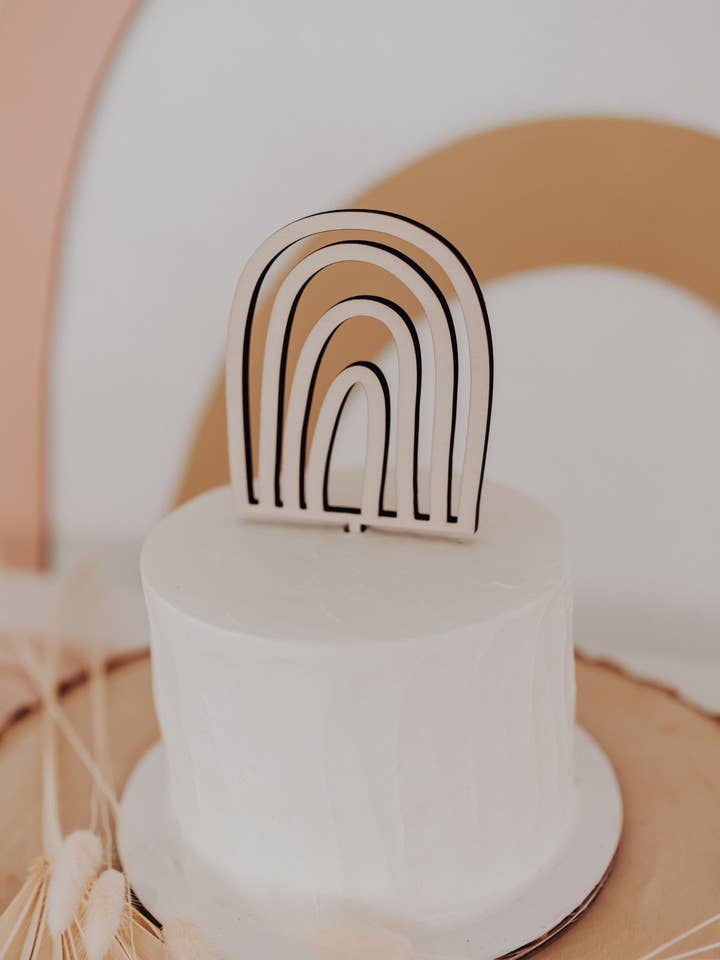 Boho Rainbow Cake Topper for engroshandel hos Dear Heart Signs