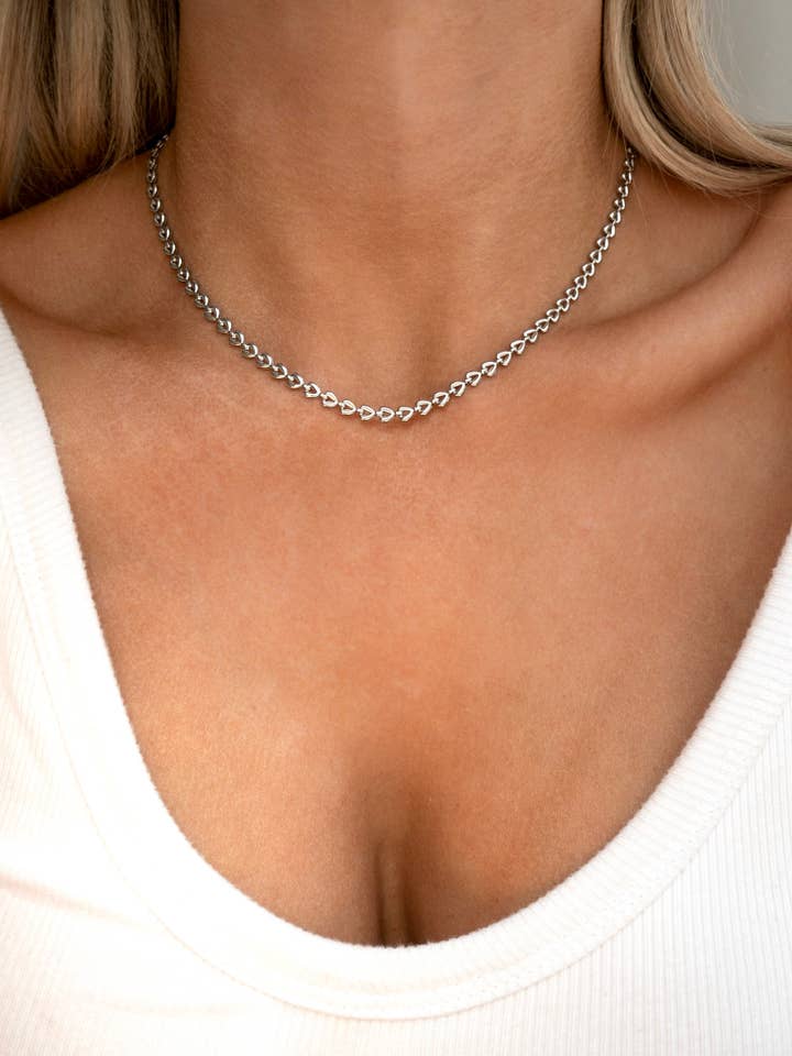 Collier Kendra | Argent pour la vente par JacqMaria Jewelry