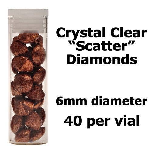 Crystal Candy Unique Cake Decorations – wholesale Cake decorating kit – Crystal Candy Edible Isomalt Diamonds - 6mm. Copper0