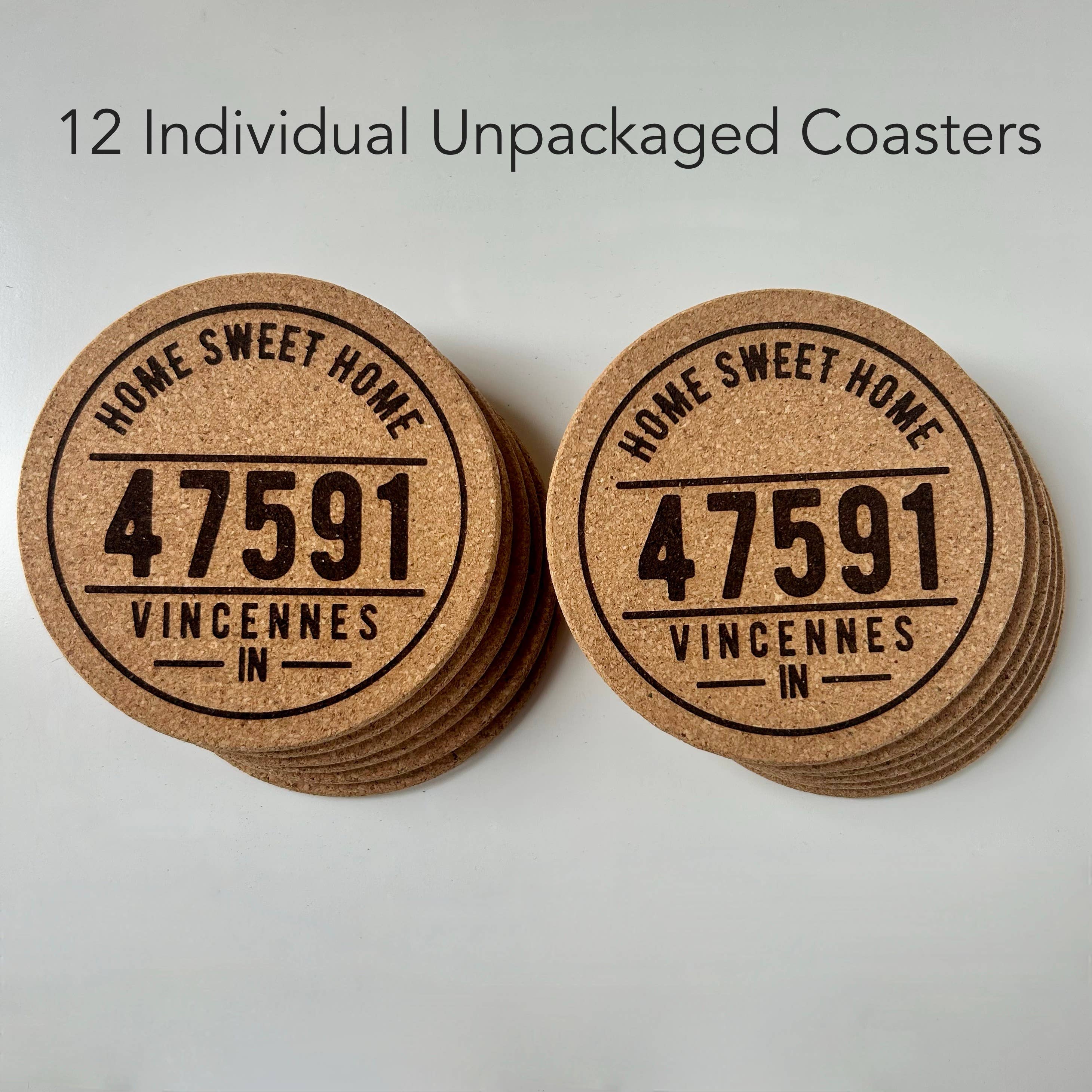 The Lillie Pad - Wholesale Coasters - Custom Zip Code, City and State Cork Coasters - Local Gifts6