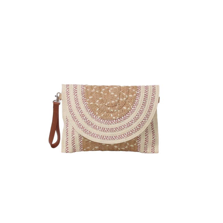 MIA LAROUGE - Wholesale Shoulder Bag - Women's - SHOULDER BAG WITH FLAP, RAFFIAS