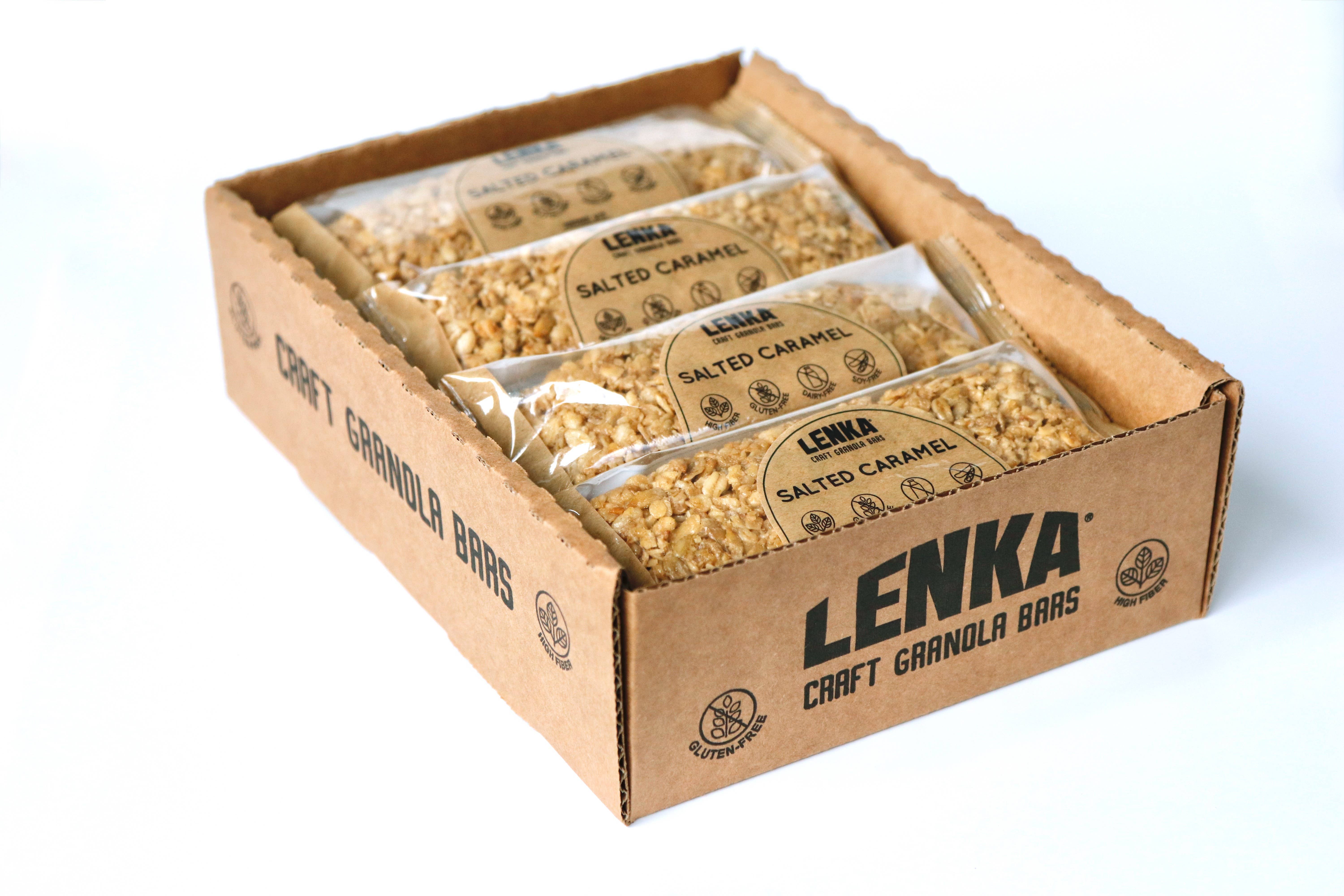 Lenka Craft Granola Bars - Wholesale Snack Bar - Salted Caramel Granola Bar - Dairy Free, High Fiber1
