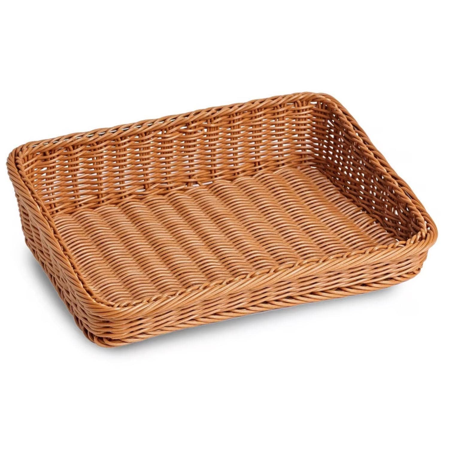 Gadsby – wholesale Basket – Sloping Kitchen Storage Basket - Plastic Wicker - 30 x 40cm0