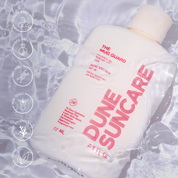 DUNE Suncare - Wholesale Sunscreen - The Mug Guard - InvisibleGel Sunscreen for Face (SPF 30)2