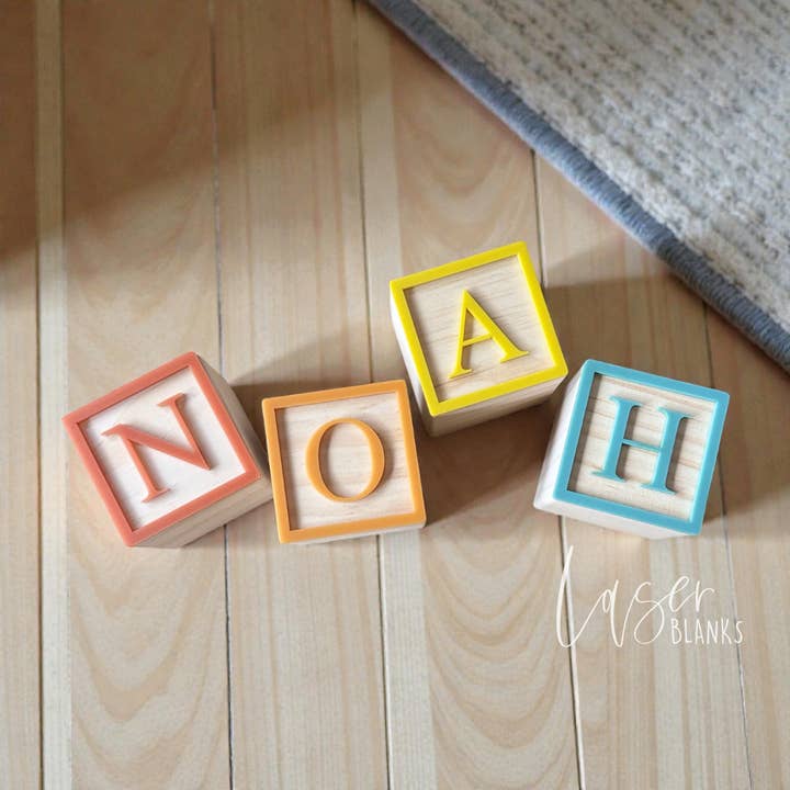 Alphabet Name Blocks for wholesale by Laser Blanks