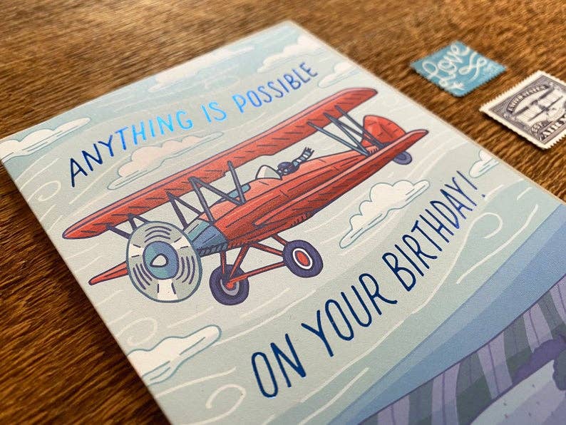 Noteworthy Paper & Press - Vendita all'ingrosso Biglietti di auguri - Biglietto di compleanno per aereo3