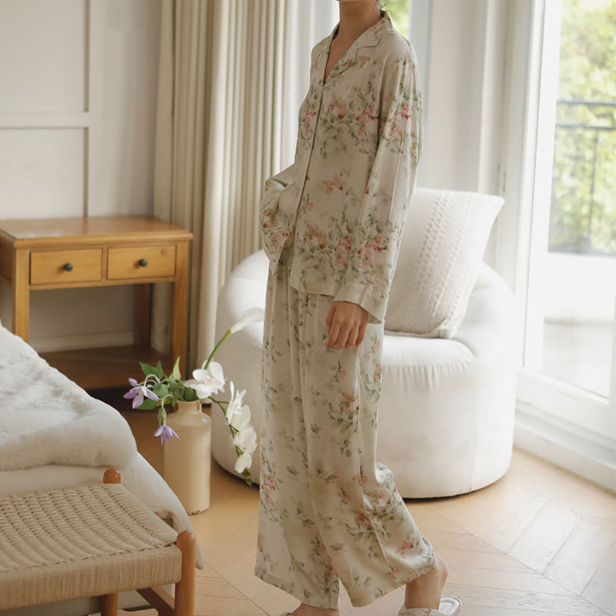 DrifWoo - Wholesale Sleepwear Set - Women's - Floral Long Sleeve Pajama Set – Soft & Breathable9