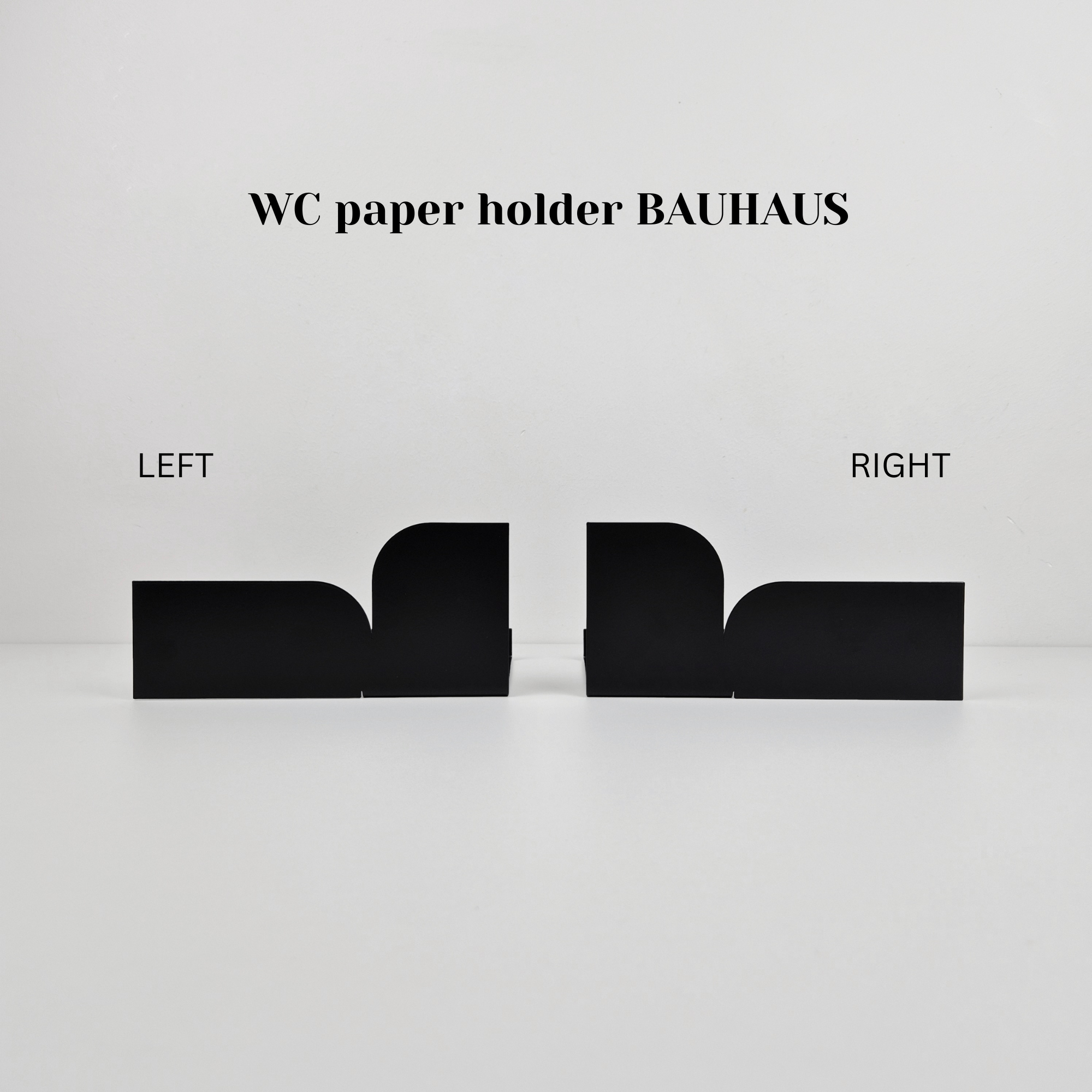 NAMUOS – Engroshandel Toiletpapirholder – Moderne toiletpapirholder i sort metal med hylde BAUHAUS2