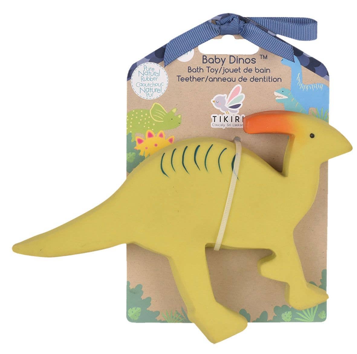 Tikiri Toys LLC - Wholesale Classic Toy - Kids - Baby Parasaurolophus (Para) Natural Organic Rubber Toy1